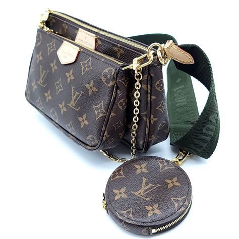 lv khaki|Multi Pochette Accessoires Monogram .